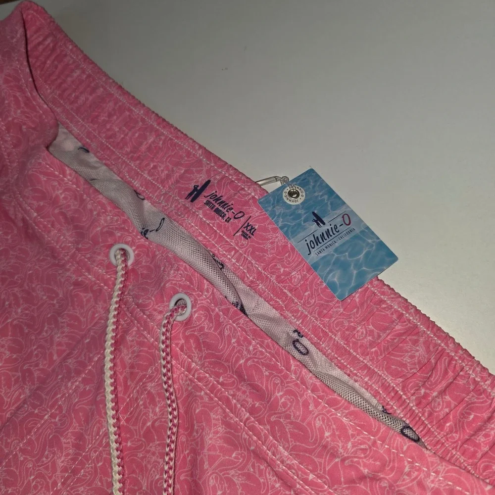 johnnie-O Men's Swim Trunks XXL Tickled Pink Cabo 7